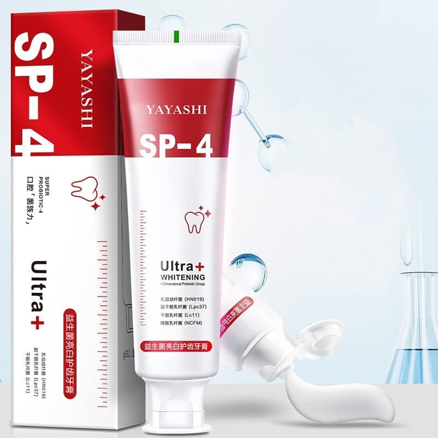 Yayashi SP4 Probiotic Whitening Toothpaste 120g – Removes Coffee, Tea & Smoking Stains